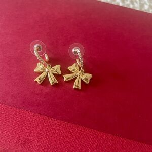 Gold Bow Earrings